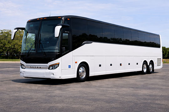 56-passenger charter bus available for charter in El Monte, CA